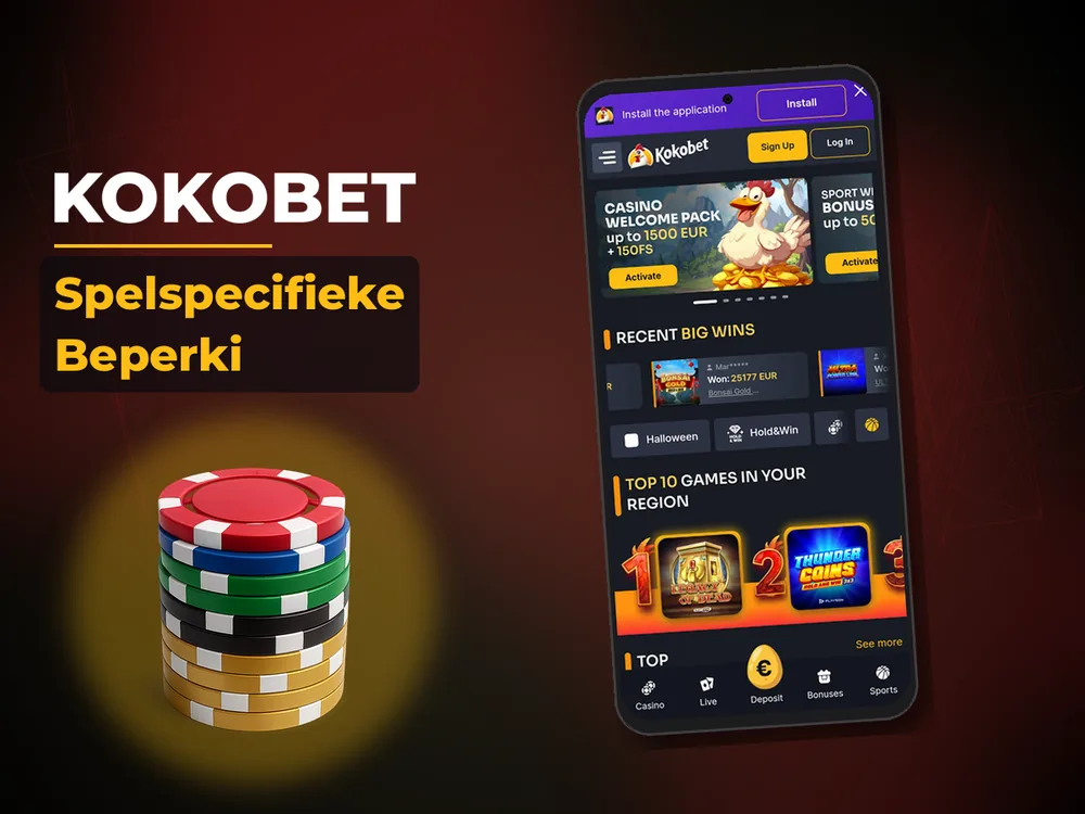 KoKobet - Spelspecifieke Beperki